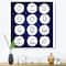 Designart - Zodiac Signs On Blue - Modern Canvas Wall Art Print
